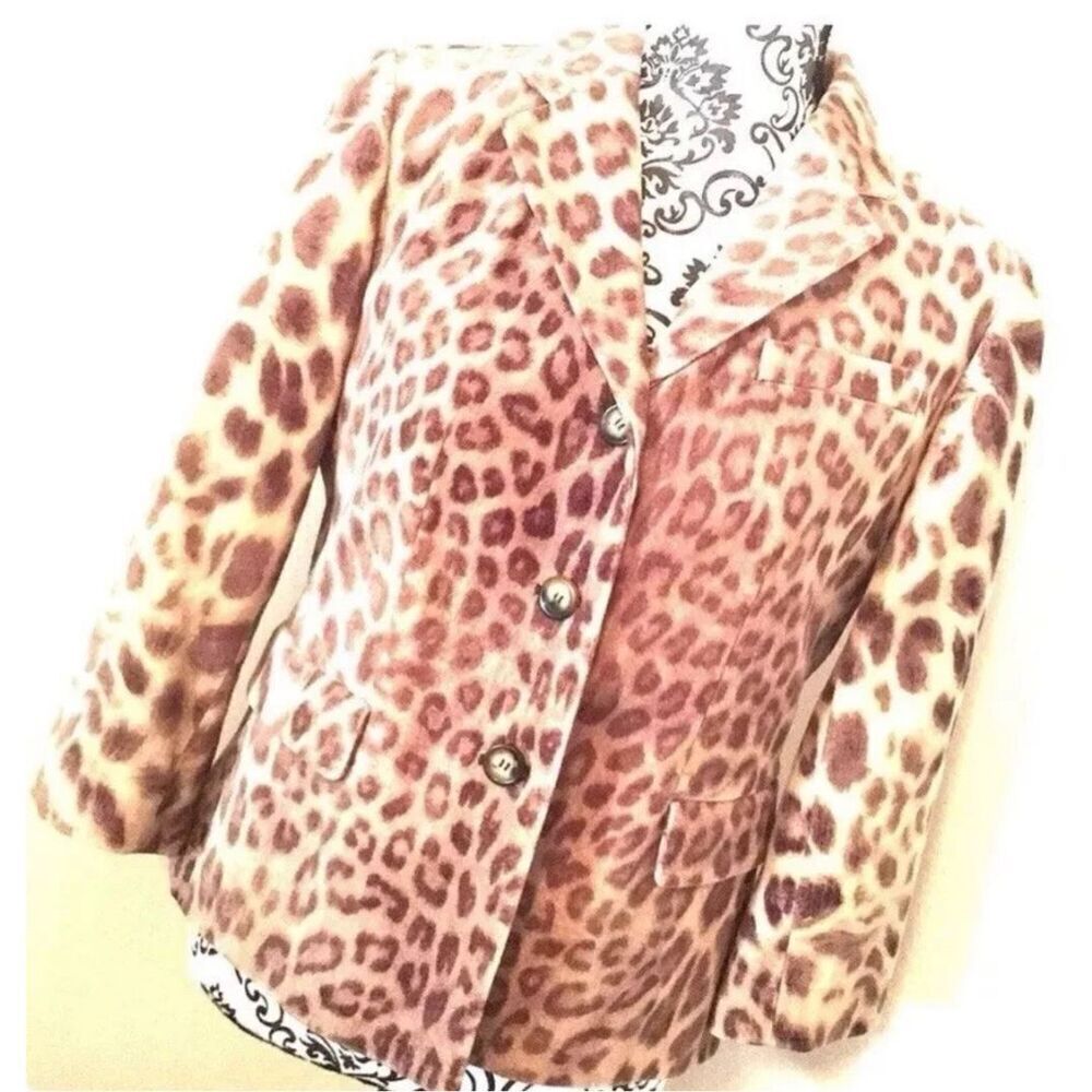 NWOT Talbots Vintage Leopard Print Jacket Size 8